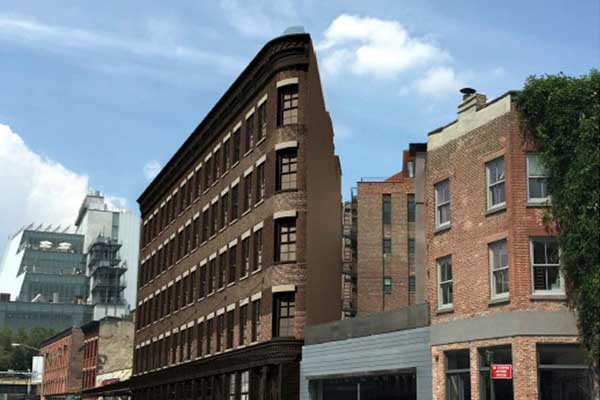 rooftop additions, facade alterations, and sidewalk replacement